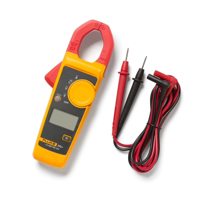 Fluke 302+ Digital Clamp Meter, 30mm Jaw, Measures AC Current to 400A