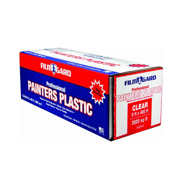 Berry Plastics 626260 Film Gard High Density Professional Painter's Plastic, 400' Length x 9' Width x 0.35 mil Thick, Clear