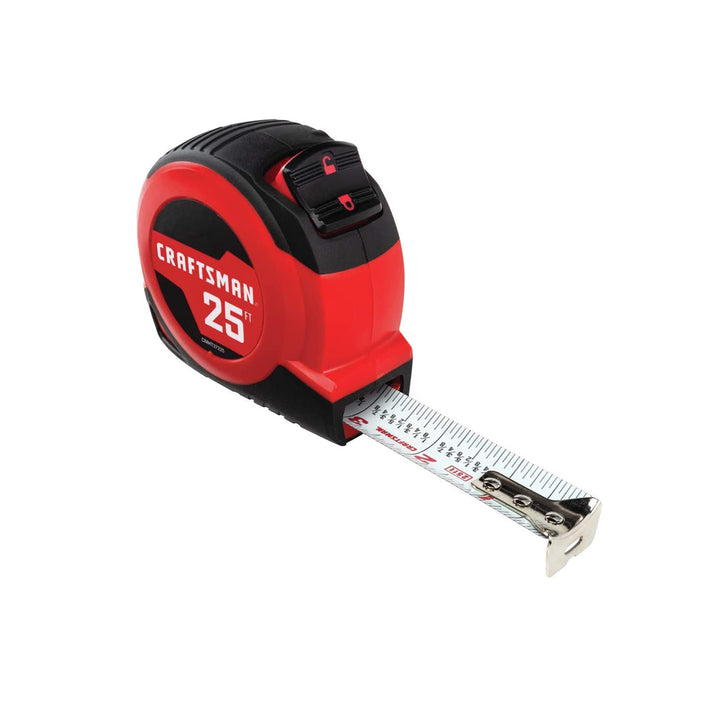 CRAFTSMAN Tape Measure, Self-Lock, 25-Foot (CMHT37225S)