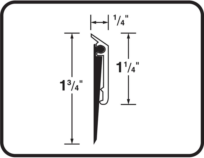 M-D Building Products 69609 1-1/4-Inch EPDM - 48-Inch DB006 Commercial Grade Door Sweep, Bronze