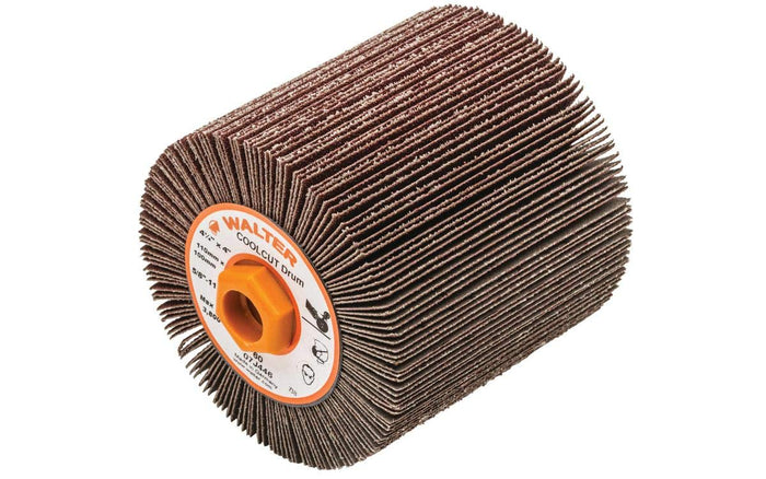 Walter 07J446 COOLCUT Linear Finishing Flap Abrasive Drum - 60 Grit, 4-1/4 in. Surface Finishing Drum