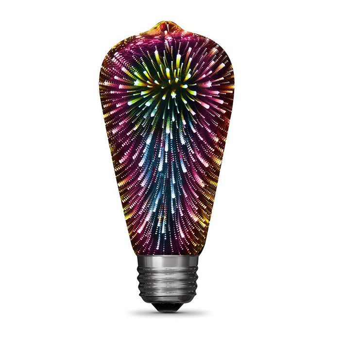 FEIT Electric ST19/PRISM/LED Infinity 3D Fireworks Effect ST19 LED Light Bulb