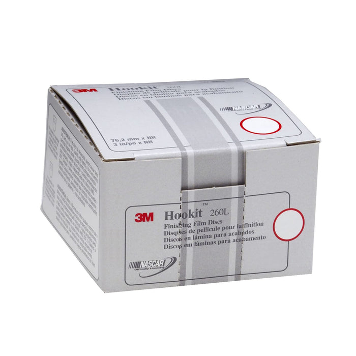 3M Hookit Finishing Film Abrasive Disc 260L, 00950, 6 in, P1500, 100 discs per carton