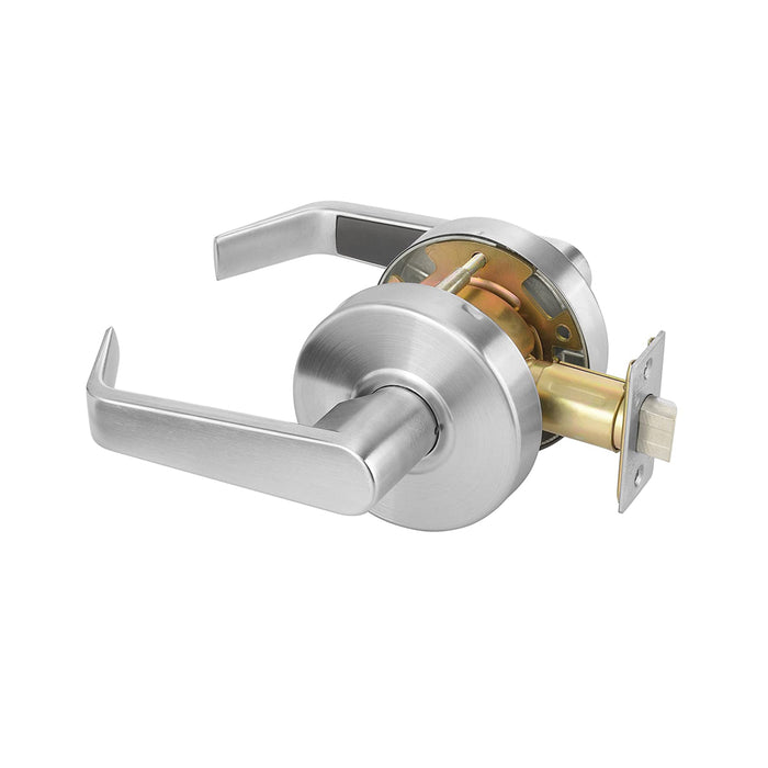 Yale AU4601LN x 626 Cylindrical Lockset, Grade 2, Passage Function, Non-Locking, 2 3/4" Backset, 626 Satin Chrome Finish